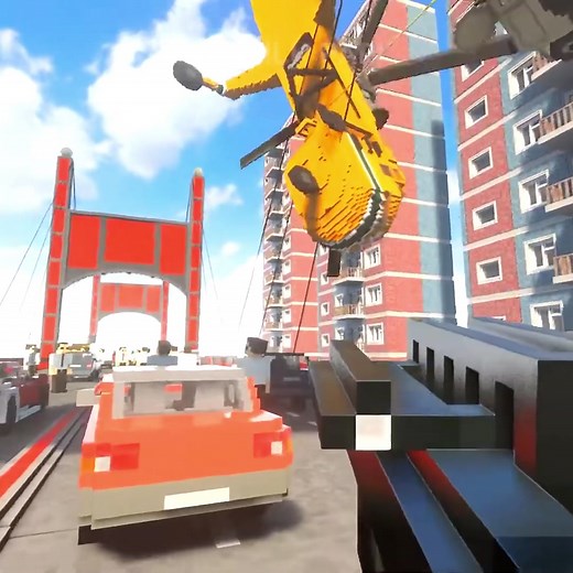Helicopter Teardown in Minecraft Game