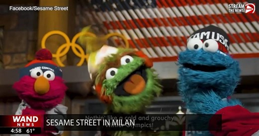 Elmo and the gang visit Milan to check out Olympics