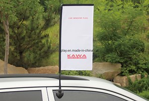 [Hot Item] Car Window Flag Pole in Teardrop Shape, Knife Shape and Block Shape