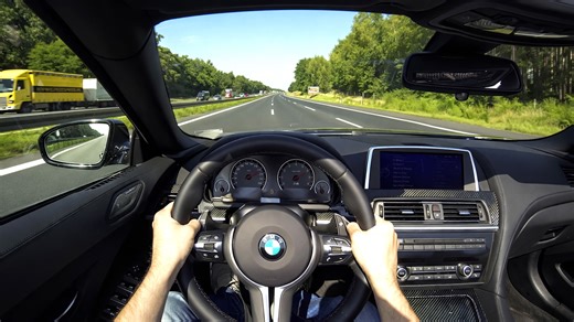 Onboard BMW M6 acceleration and engine sound