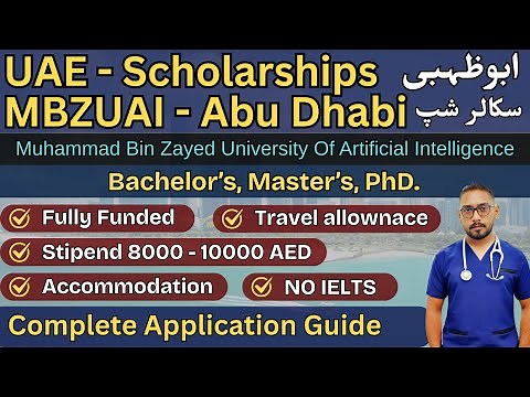 MBZUAI - Abu Dhabi Scholarship Fully Funded 2025-2026 | UAE Scholarship | Application process