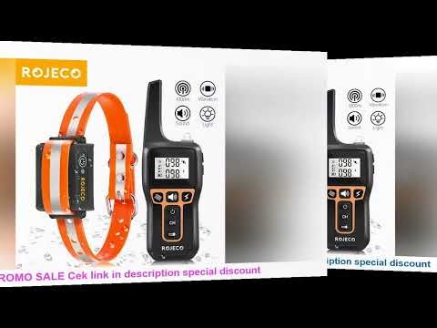 ROJECO 1000m Electric Dog Training Collar Remote Control Training Collar For Pet Rechargeable Dog Ba