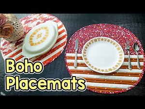 Boho Circle Placemats | Mini Quilted Table Topper | Fat Quarters | FREE