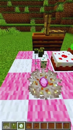 Easy Picnic Table in Minecraft! 😍 #minecraftshorts #shorts
