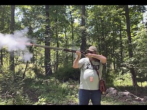 Loading and Shooting a Muzzleloading Black Powder Patched Round Ball Rifle HD 1080p