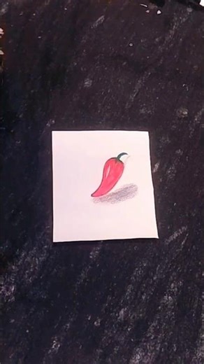 Art of red chilli 3d drawing 🌶️ #art #shortfeed #painting #music