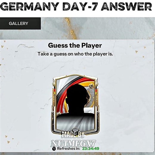 🇩🇪 Germany Day-7 Nation Story Answer | FC Mobile | #fcmobile