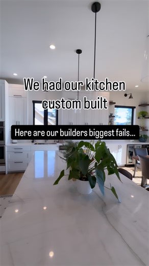 Rachel Hoch on Instagram: "We built a custom kitchen 🤍 And by custom, I mean… deeply unique. • Abstract drawer pulls • Decorative (but non-functional) outlets • Self-distressing cabinetry • Cabinets aligned with confidence • Flooring with character gaps But seriously though: when building a home, vet your builder and the subcontractors they use. Details like hardware placement, outlet spacing, paint prep, and cabinet install matter more than you think and they’re much harder (and more expensive