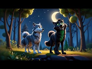 Three Little Wolves Howl at the Moon | Counting and Anima | Nursery Rhymes and Educational Songs