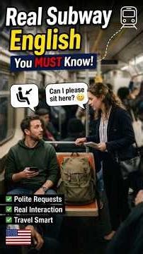 🚇 Learn English Daily | How to Ask for a Seat Politely #dailyenglish #englishspeakingskills