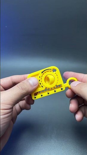 3D Printed micro pull cord gyro spin fidget #3dprinting