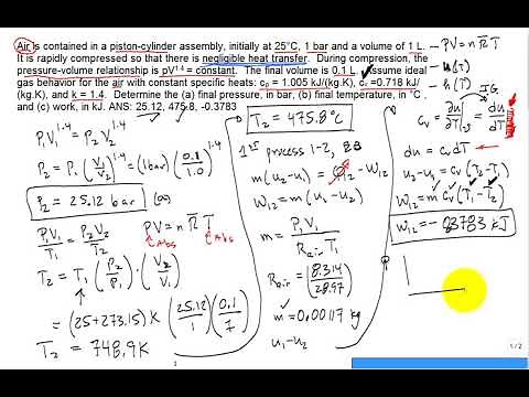 me3293 adiabatic compression of air in piston cylinder assembly