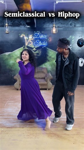 Monica | Semi classical vs Hiphop | Dance @SingerAshaBhosle #v5dancestudio