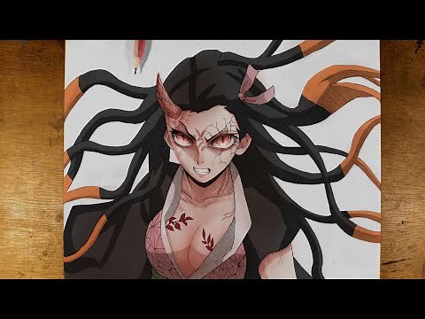 Drawing NEZUKO Full Demon form - DEMON SLAYER Season 2/ Kimetsu No Yaiba