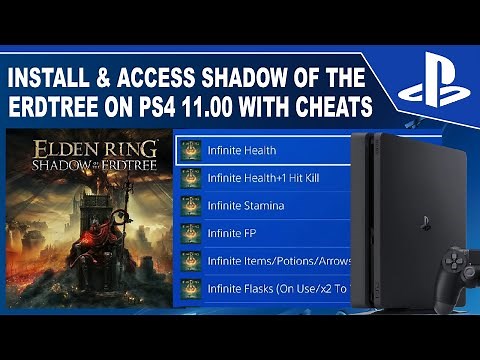 install and Access Shadow of the Erdtree with Cheats offline on PS4 11.00 Jailbreak