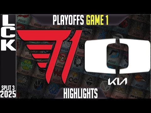 T1 vs DK | LCK Playoffs 2025 – Highlights (Game 1) | Kaza LoL Esports Highlights
