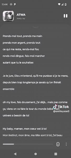 Les vrais fans de Jeady Jay vont reconnaître direct 🔥🖤 ATWA ⭐ Hashtags ultra-optimisés (spécial musique   lyrics   viralité) #JeadyJay #Atwa #LyricsVideo #LyricsFr #TiktokLyrics