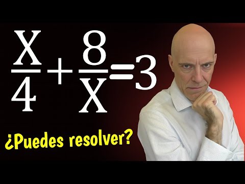 x/4 + 8/x = 3 Te enseño a resolver esta ecuación racional con dos soluciones