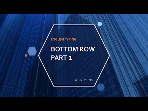 English Typing bottom Row Without Shift