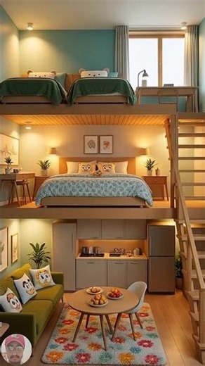 This loft has 3 floors... and I transformed all of them