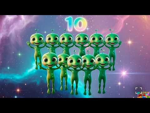 Learning "10 LITTLE ALIEN👽" Song for kids #animation #kidsvideo #animals #cartoon #funnyshorts #kids