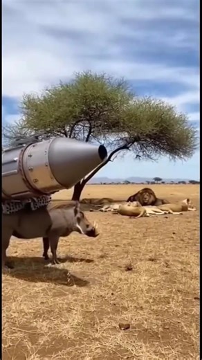warthog vs lions