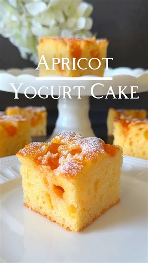 Apricot Yogurt Cake Recipe 🍑🤍 (in the Caption) #apricot #yogurt #cake