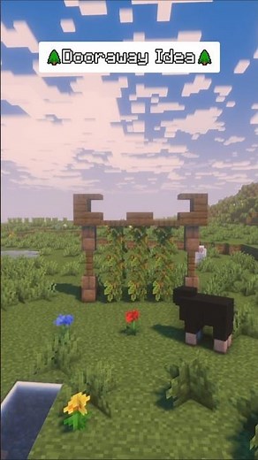 Aesthetic Doorway Idea in Minecraft! 🌲✨