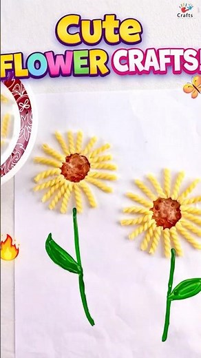 🌼Easy Pasta Flower Craft for Kids| Spring Activity ideas for Parents & Teachers🌸 #flowers #spring