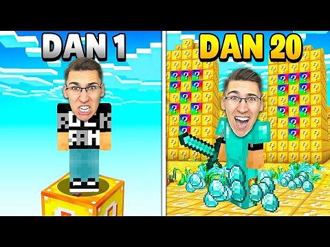 ŽIVIM 20 DANA NA JEDNOM BLOKU U MINECRAFTU!!