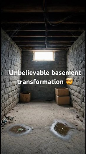 This Basement Went From Stone Ruins to Cozy Dream Room 😳 #beforeafter #homemakeover #renovation