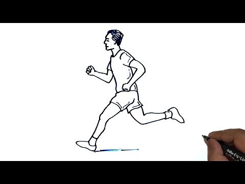 How to draw a Running man Easy.