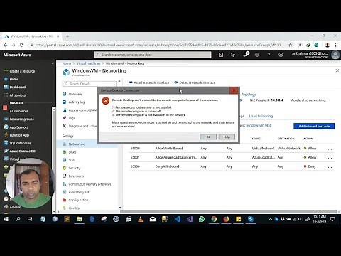 Azure "Remote Desktop disconnected or can’t connect to remote computer"