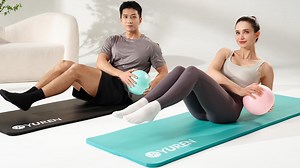 YR Yoga Mat Thick 15mm/20mm Hi-Density NBR Foam In/Outdoor Pilates Exercise Mats, Black W/ Bag