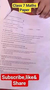 Class 7 Final Exam 2025–26 | Most Important Question Paper | 100% Exam Preparation