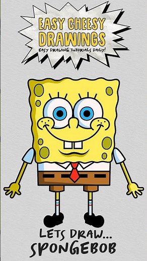 How to Draw SPONGEBOB SQUAREPANTS 🧽🍍 (Spongebob Squarepants) | Easy Step-By-Step Drawing Tutorial