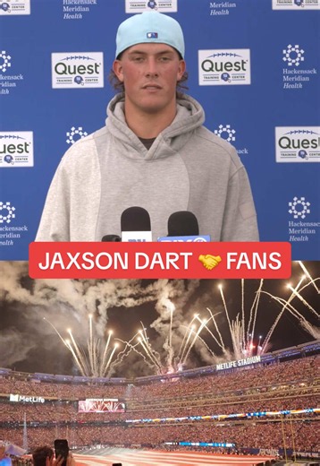 "Our fans really did an amazing job" #football #nfl #giants #newyorkgi... | Jaxson Dart