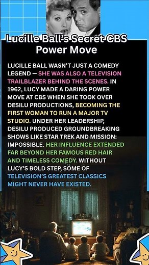 Lucille Ball’s Secret CBS Power Move #LucilleBall #ClassicTV#1960sTV