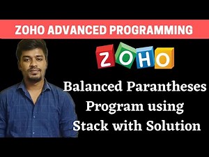 Zoho Advanced Programming Question with Solution | Balanced Parantheses | BiNaRiEs