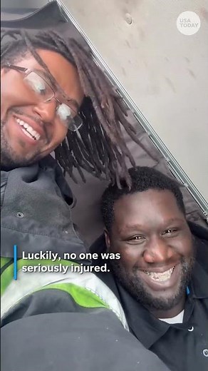 Semi-truck flips over on Illinois highway. See video from inside the cabin.