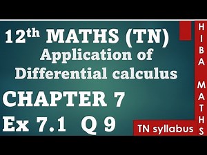 12th maths chapter 7 exercise 7.1 question 9