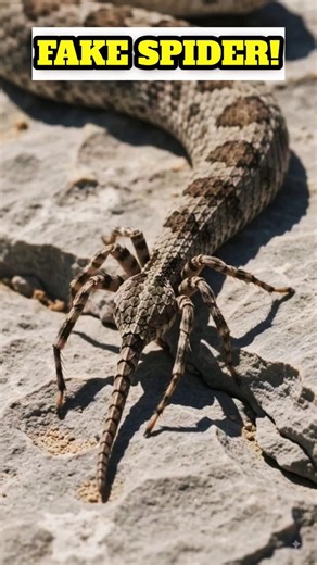 This Snake Uses A FAKE Spider To Hunt Birds! 😱🕷️ #shorts