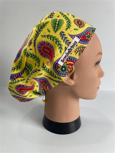 Paisley Fern-handmade Scrub Hats. Very Comfortable & Adjustable. - Etsy