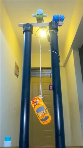 How To Make Model Electric Gear Motor Lifter | Science Project