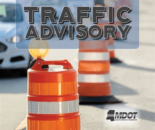 I-55 bridges over Pearl River in Jackson will have alternating lane closures from April 10th to May 8th