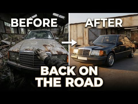 ASMR Car Restoration | Abandoned Mercedes W124 Barn Find | Full Restoration Project