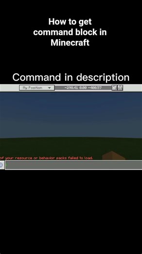 How to get command block in Minecraft #minecraft #minecraftpe #minecrafttutorial #minecraftshorts