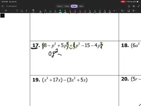 Math 2 Unit 2 Lesson 3: Adding Polynomials