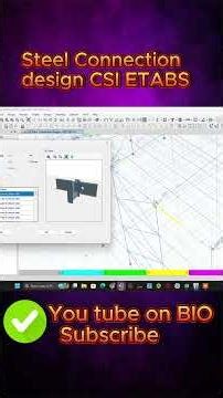 Steel structure connection design on CSI ETABS software#civilengineering #structuraldesign