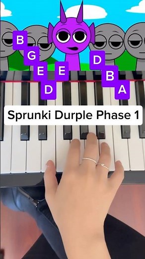 How to play Incredibox Sprunki Durple (Phase 1) on the piano #sprunki